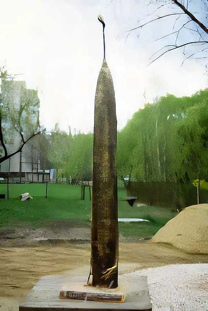 Из серии «Прогулка-II», 1992, бронза, озокерит, 90х20х15. Собственность автора