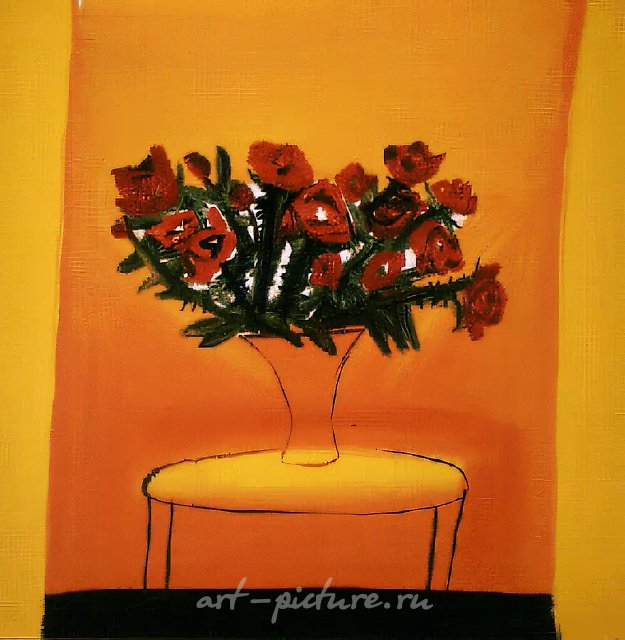 Bouquet of Roses, 1985, canvas, oil, 110x110. Private collection in Moscow