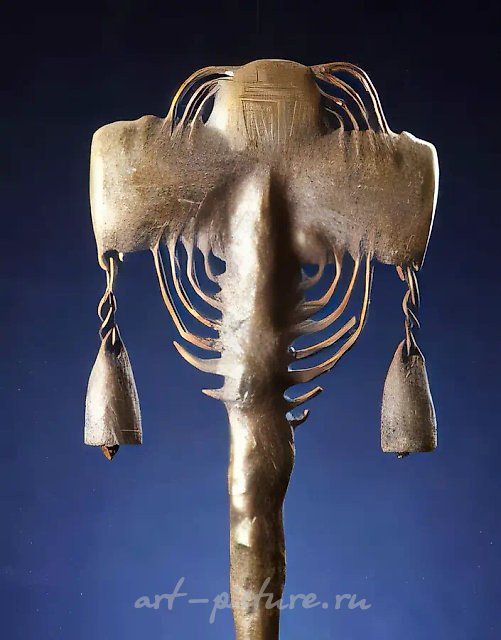 Навершие ритуального посоха, 1992, бронза, 150х30х10 Собственность автора