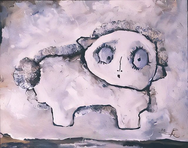 Агнец, 1993, холст, масло, 50x62. Собственность автора