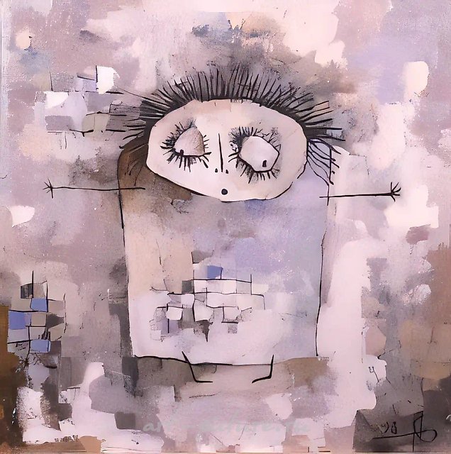 Отступать некуда, 1993, холст, масло, 50x50. Собственность автора