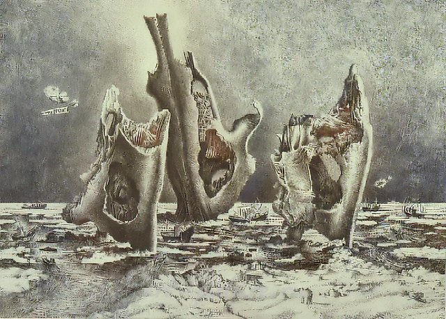 Начало навигации. Из серии «Чукотка», 1979, бумага, офорт, 50х69. Собственность автора
