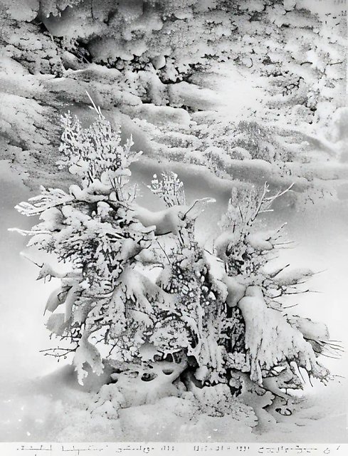 "Winter symphony". From series "Moonlit nights of Imeretia". Variant No.1, 1991, paper, pencil,