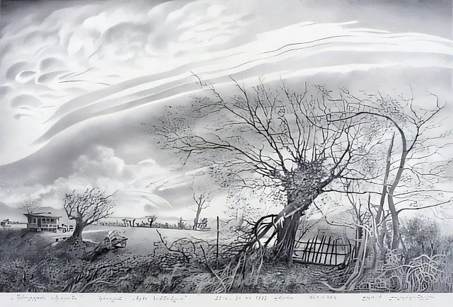 64, 1992, бумага, карандаш