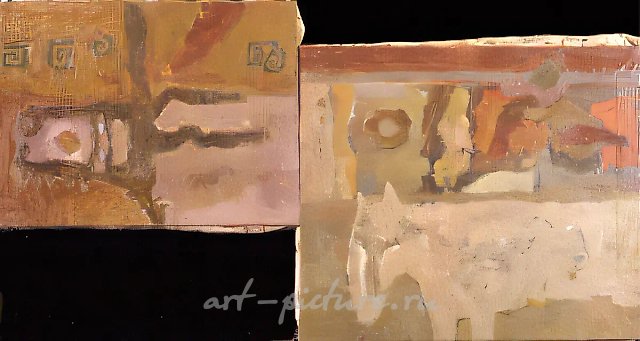 Осенний забой скота, 1993, холст, масло, 59х69