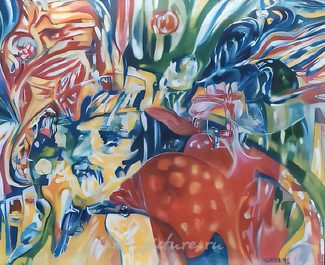 Дикарь, 1992, акрил, холст, 78х96. Собственность автора