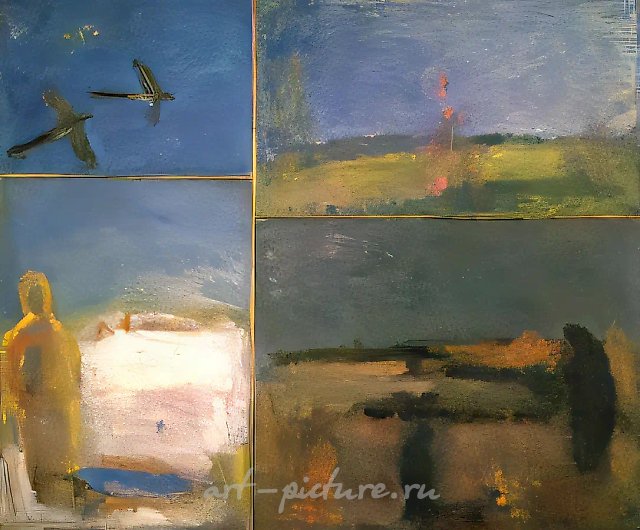 Времена года, 1982, холст, масло, 200х240. Коллекция П. Людвига. Кёльн. Германия