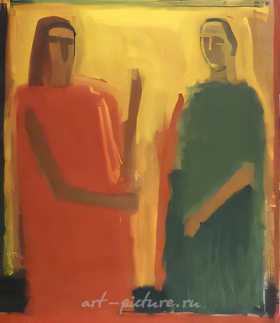 Двое, 1992, холст, масло, 145х125. Собственность автора