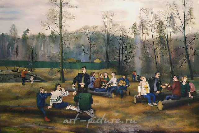 Весеннее воскресение, 1986, холст, масло, 110х160 Собственность автора