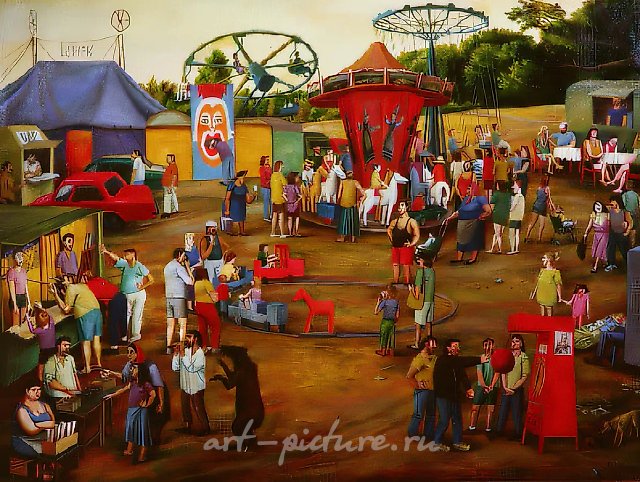 Луна-парк, 1994, холст, масло, 120х160 Находится в частной коллекции в Париже