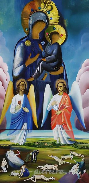 Молитва., 1994, холст, масло, 200х80 Собственность автора.