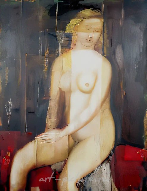 Обнаженная., 1995, холст, масло, 120х100 Собственность автора.