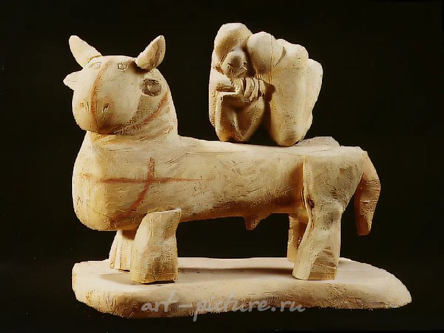 Европа на быке, 1978, дерево, 50х61х27