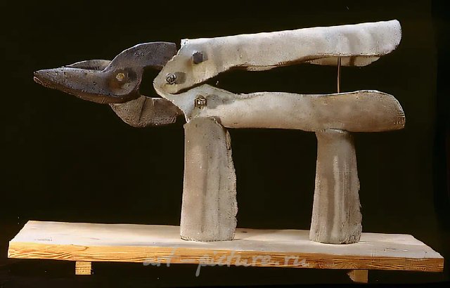 Ножницы (из серии «Инструменты»), 1978, шамот, 83х57х22