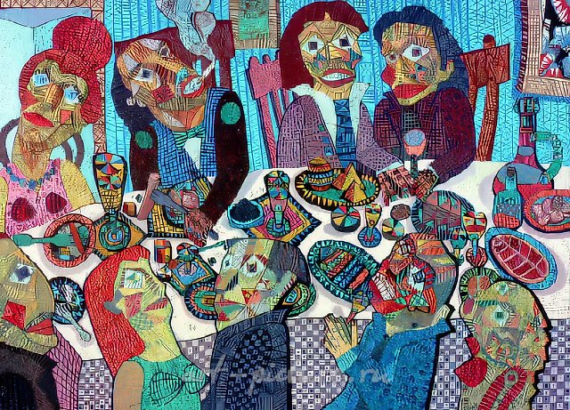 Гастрономический шедевр, 1994, холст, масло, 70х90. Частная коллекция. США