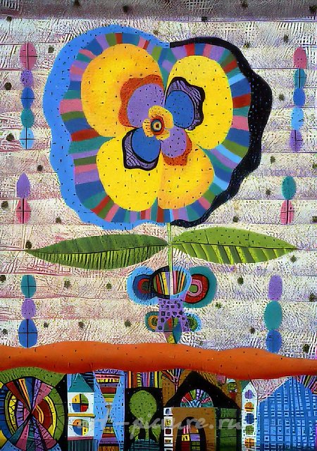 Анютины глазки, 1994, холст, масло, 40х30. Частная коллекция. Россия