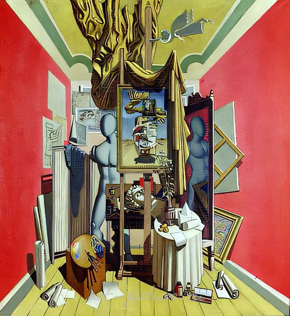 Натюрморт "Живопись", 1985, холст, масло, 200х180 Оренбургская библиотека им. Некрасова