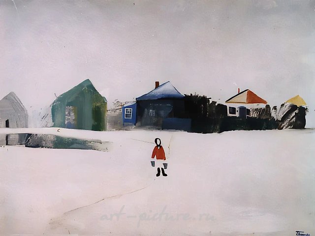 Деревня, 1987, холст, масло, 120х150. Собственность автора