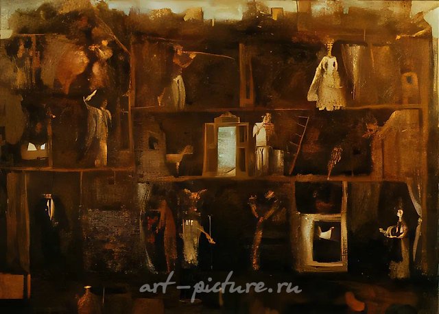 Театр Шекспира, 1990, холст, масло, 60х80. Собственность автора
