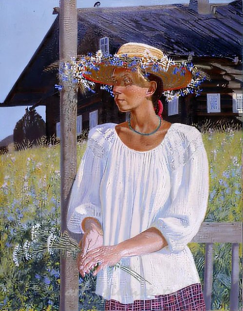 Портрет Веры Ушаковой, 1990, холст, масло, 99х80. Собственность автора