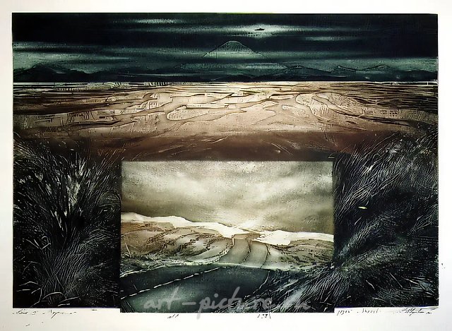 Top, 1992, paper, coloured etching, 42x60 Author`s property