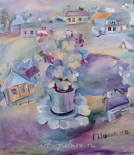 Герань, 1988, холст, масло, 140х120. Частная коллекция