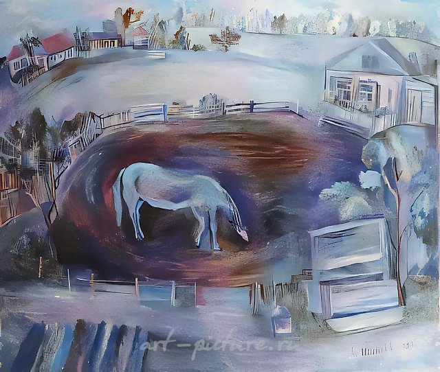 Наша лошадь, 1989, холст, масло, 150х180. Собственность автора