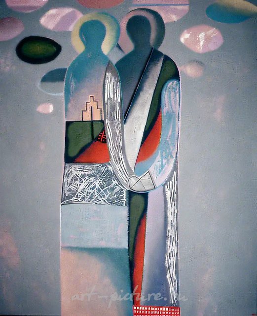Борис и Глеб, 1988, холст, масло, 180х140. Частная коллекция
