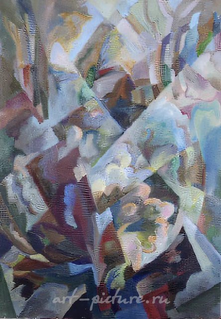 盛开的灌木，1994年，布面油画，60×40