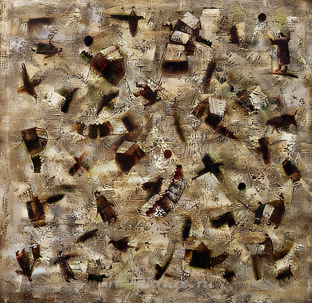 Зима, 1991, холст, масло, 100х100. Частная коллекция. США