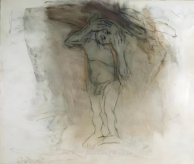 Мальчик, 1994, бумага тон., уголь, пастель, 49х57 Собственность автора