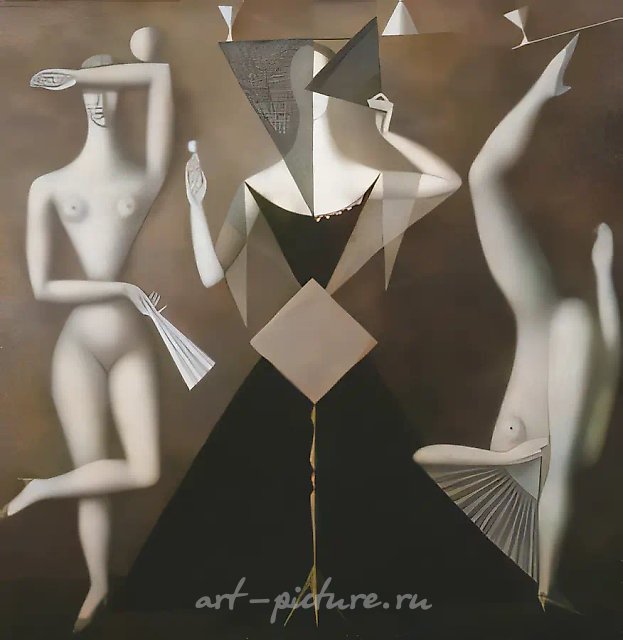 Мойры, 1994, холст, масло, 140х140