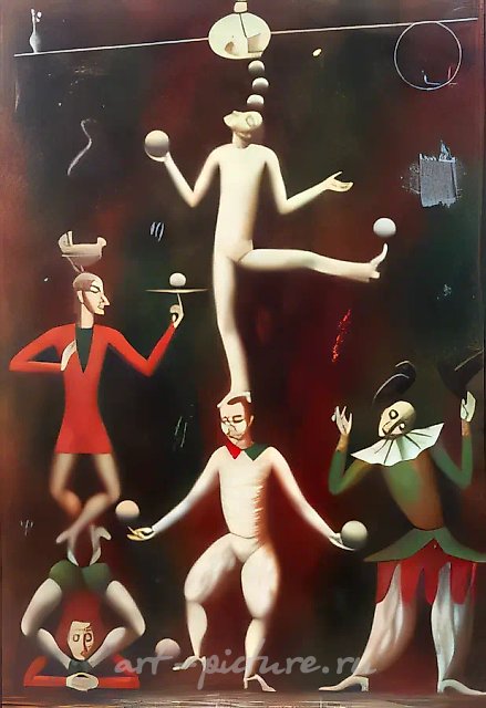 Спектакль, 1977, холст, масло, 170х120