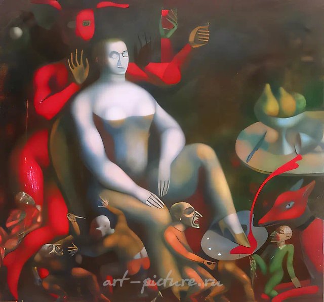 Карлики, 1986, холст, масло, 160х170