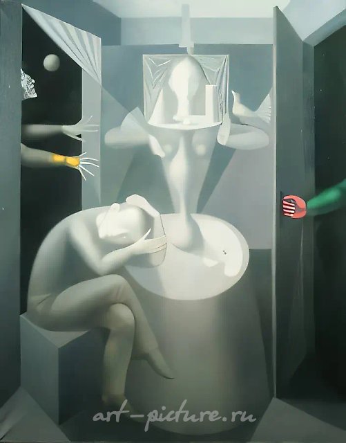 Художник и картина, 1987, холст, масло, 170х155