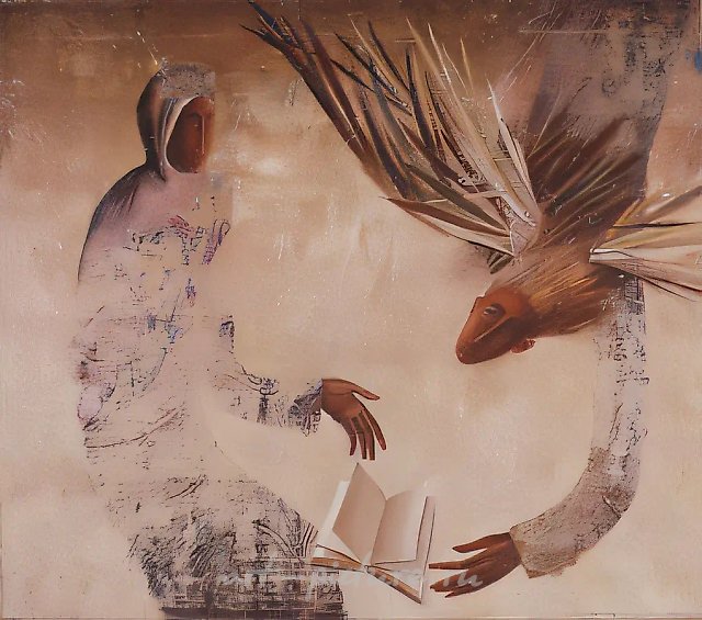 Благовещение, 1992, холст, масло, 90х100. Частная коллекция. Москва