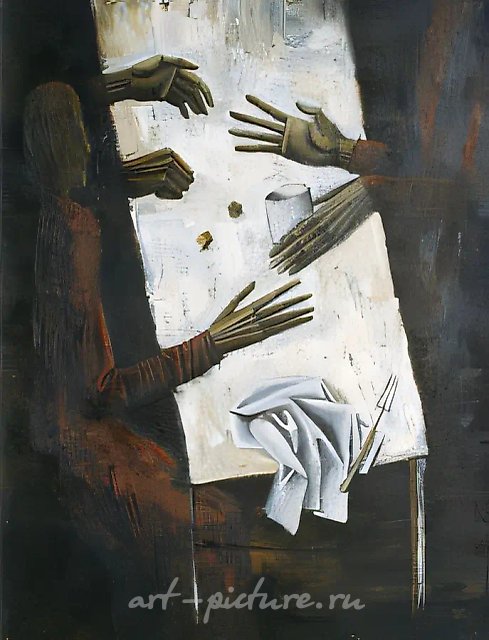 Игроки, 1992, холст, масло, 90х70. Частная коллекция. Москва