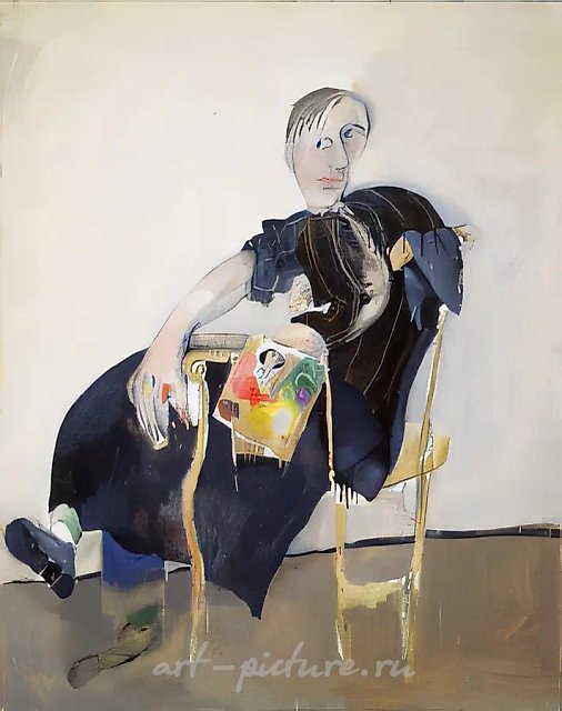 Автопортрет, 1994, холст, масло, 170х124 Частная коллекция. Франция.