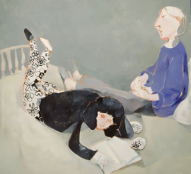 На диване, 1994, холст, масло, 160х170 Собственность автора