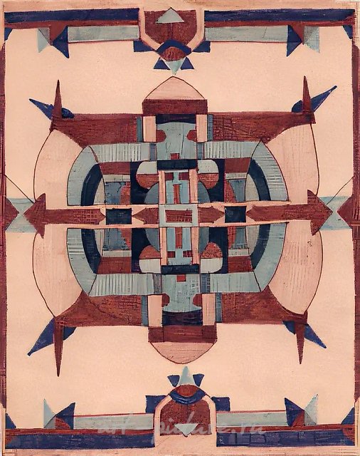 Мандала, 1977, бумага, фломастер, 18х14. Собственность автора