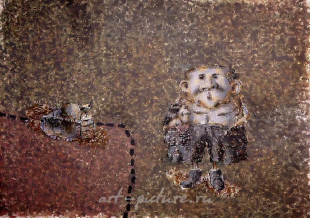 138-185, 1993, клеёнка, масло, 138х185. Собственность автора