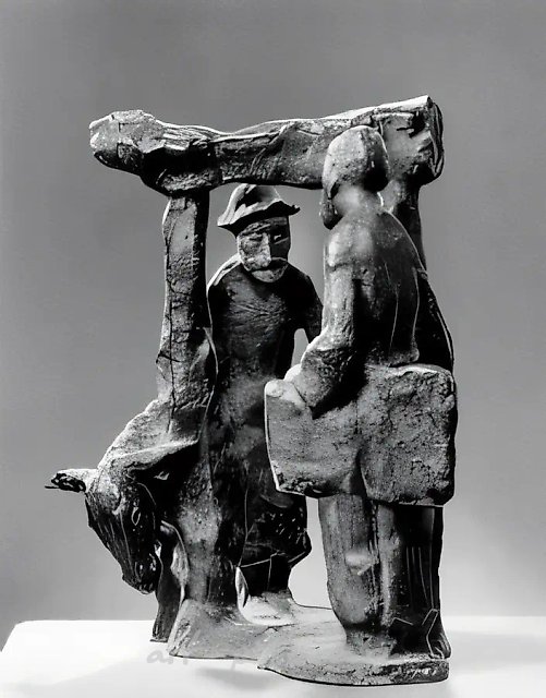 Возвращение поэта, 1986, бронза, высота 40 Собственность галереи "Арт Модерн". Москва.