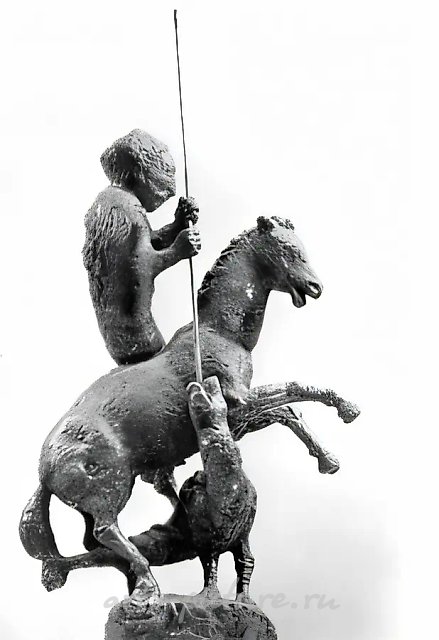 Георгий Победоносец, 1990, бронза, высота 70 Собственность автора