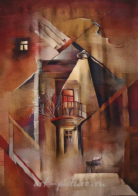 XX век. Окно поэта, 1994, гобелен, ткань, ручное ткачество, 340х250. Собственность Государственной Третьяковской галереи. Москва