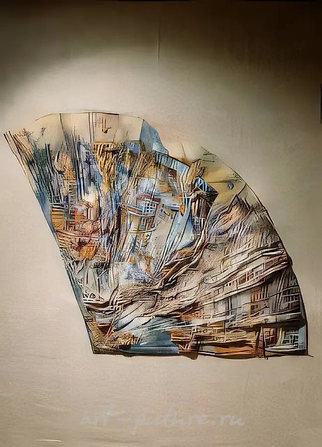 Окно художника, 1993, шёлк, хлопок, ткань, авторская техника, 270х240. Собственность Художественного музея. Цинциннати