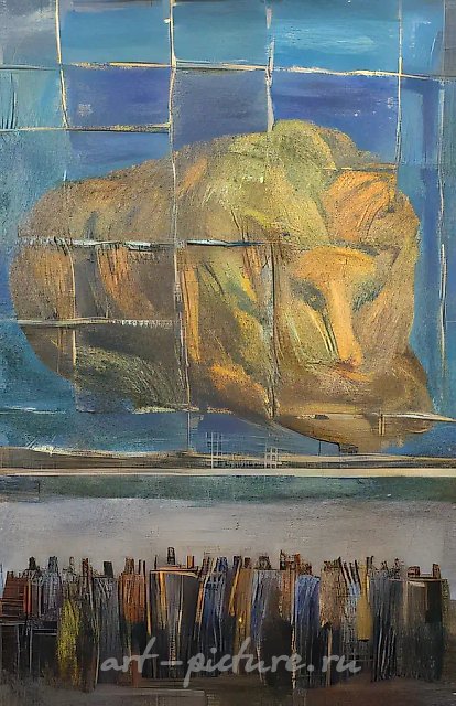 Лев, 1991, холст, оргалит, масло, 180х120