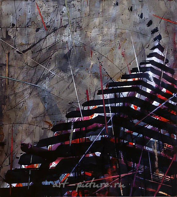 Серия "Каркас", 1991, бумага, см. техника, 50х50 Собственность автора