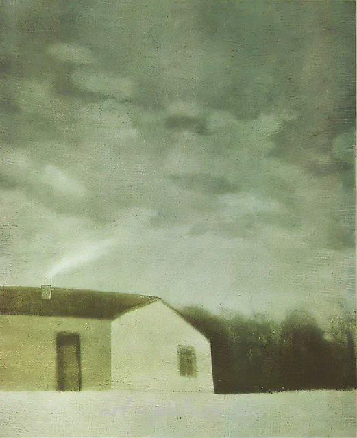 冬季即兴，1993年，彩色水印蚀刻，25x21厘米。作者收藏。