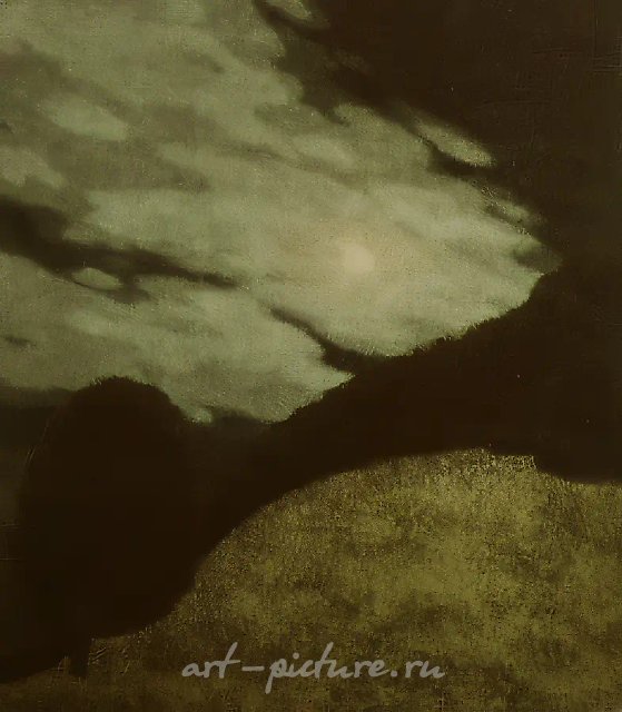 夜云，1993年，彩色蚀刻，41×35。作者自藏。