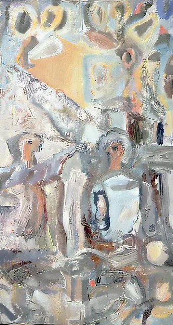 Picnic, 1994, canvas, oil, 75x40 Author`s property